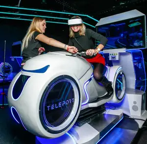 NEW FuninVR Theme Park Moto Bike Simulator parco divertimenti ride 9D VR speed racing simulator games machine VR Motorcycle