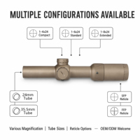 Lunette de visée LPVO 1-6x24 SFP avec objectif de 24 mm, mise au point rapide longue portée, oculaire tactique pour la chasse avec éclairage