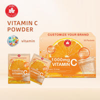 Orange 1000mg Vitamine C Effervescente en Poudre en Stick Antioxydant Éclaircissant pour la Peau Soutien Immunitaire pour Complément Nutritionnel Quotidien