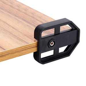 Desktop Computer Case Support <b>Bracket</b> Black ABS Movable Host <b>Bracket</b> For Home Use With Casters And Feet - Product Image 1