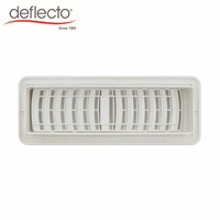 Grille de sol 4x10 PP, grille d'aération décorative, grille d'aération de sol blanche avec flux d'air réglable