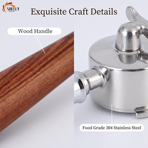Portafiltro sin Fondo XL-51mm con <span class=keywords><strong>Mango</strong></span> de Madera para <span class=keywords><strong>Delonghi</strong></span> Dedica Espresso, Cesta de Filtro Compatible con EC680 EC685 - Product Image 3