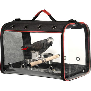 Sac de voyage léger de luxe pour perroquet Transporteur d'oiseaux pliable portable avec plateau de perchoir portable et tasses de mangeoire - Product Image 3