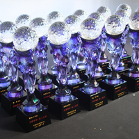 Trofeos Deportivos Personalizados, Medallas, Trofeos de Fútbol de Cristal, Impresión UV, Grabado Láser, Técnica de Arenado, Estilo HONOR, Regalo