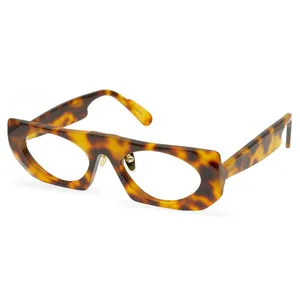 Custom OEM Eyeglasses Fashion Unique Man Square Acetate Optical Frames Hand Made Eyewear Eye Glasses For Women