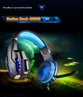 Edifier-casque d'écoute stéréo de Gaming G9000, 3.5mm, antibruit, avec lumière LED, pour Switch, PS4, Xbox One, PC