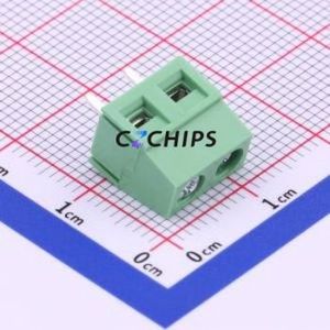 DG127-5.08-02P-14-02A(H) Screw Terminal Block Through hole Component (THT),P=5.08mm Connector 1x2P 5.08mm Green Through Hole - Product Image 1
