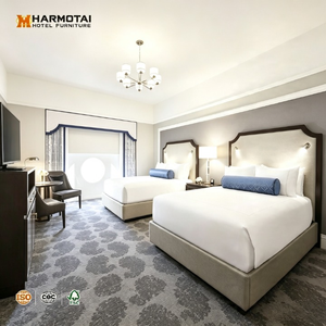 Juego de Muebles para Habitación de Hotel Moderno en San <span class=keywords><strong>Francisco</strong></span>, Cama Tapizada en Madera, Mesitas de Noche, Sillones para Apartamento - Product Image 4