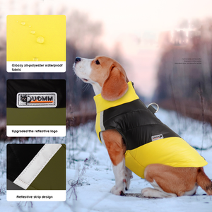 Veste d'hiver en coton pour <span class=keywords><strong>chien</strong></span>, imperméable, chaude, combinaison de <span class=keywords><strong>neige</strong></span> pour animaux de compagnie, vêtements pour temps froid, réfléchissante, coupe-vent - Product Image 2