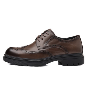 Chaussures Richelieu en Cuir pour Hommes – Style Britannique Premium pour Affaires, Semelle Épaisse, Cuir Pleine Fleur - Product Image 4