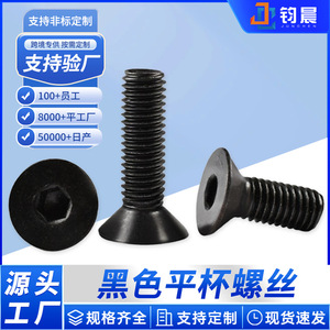 304 Stainless Steel Black Flat Head <b>Socket</b> Cap <b>Screws</b> Metric M2 M8 Standard Thread - Product Image 5