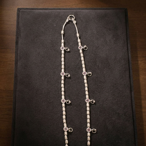 Chevillères fines pour femmes avec motif Payal, en argent, accessoire de mode indien religieux pour fiançailles, fabriqué en Inde - Product Image 2