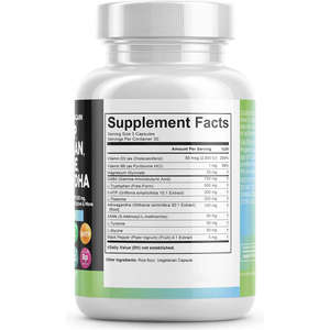 Capsules Tout-en-un 750mg GABA 200mg 5-HTP 500mg L-Tryptophane 500mg L-Théanine pour le Sommeil et le Soutien Émotionnel Adulte - Product Image 3