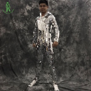 Traje de Espejos Tipo Jumpsuit a la Moda para DJ, Club, Fiesta, Discoteca, Ropa de Baile para Escenario, Disfraz Reflectante - Product Image 5