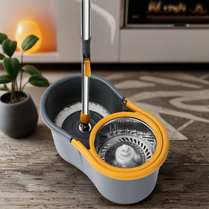 Juego <span class=keywords><strong>de</strong></span> Mopa Giratoria Mágica <span class=keywords><strong>de</strong></span> Microfibra 360 con Cubeta, Mopa Giratoria Mágica para Pisos con Poste <span class=keywords><strong>de</strong></span> Acero y Cesta <span class=keywords><strong>de</strong></span> Plástico - Ecológica para <span class=keywords><strong>Limpieza</strong></span> Interior - Product Image 2