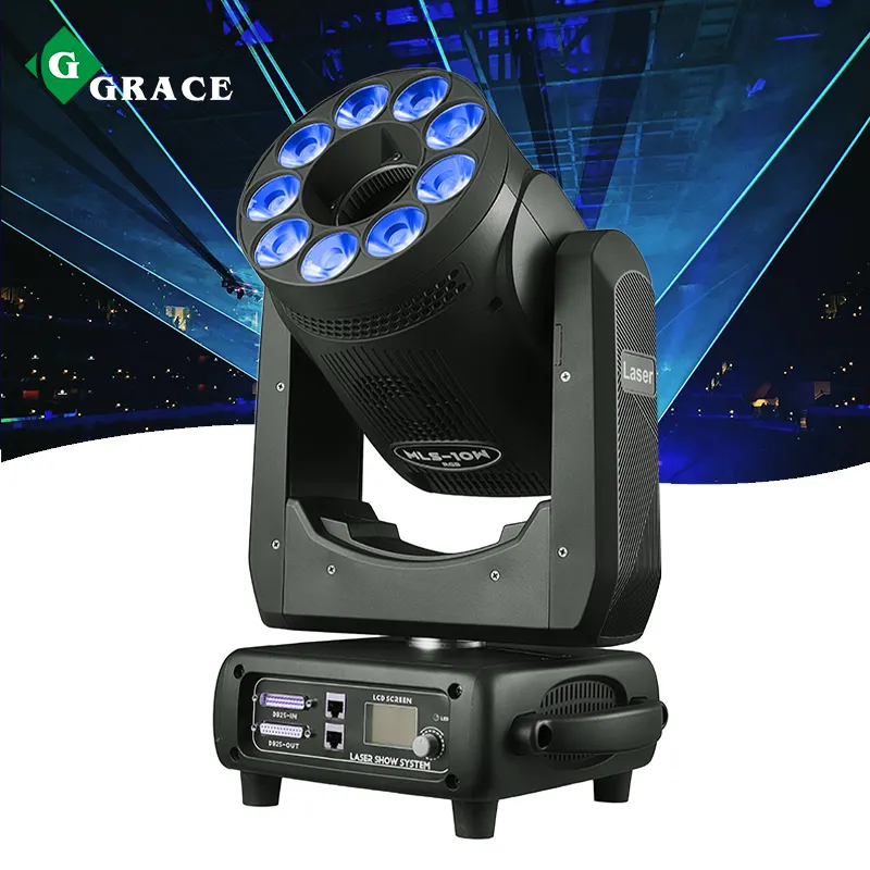 Igracelite 5W/8W/10W Laser DJ ánh sáng 300W chùm dẫn di chuyển giai đoạn đầu