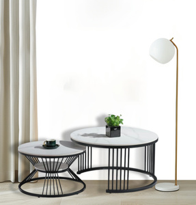 Ensemble de table basse double en acier au carbone fritté moderne Lu Hot - Product Image 4