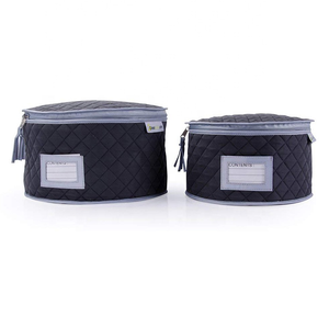 Caja de almacenamiento de platos de cena Contenedor acolchado de 12 "para platos Protección acolchada para almacenar y transportar Vajilla Platos Fieltro grueso - Product Image 3