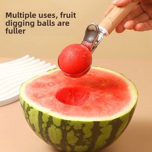 Cuchara Multifuncional Creativa de Acero Inoxidable 304 para Helado y Herramienta para Hacer Bolas de Sandía y Frutas - Product Image 4