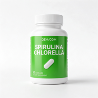 Compléments alimentaires OEM / OEM naturels à base de spiruline et de chlorelle, chlorophylle, détox et immunité, comprimés et capsules de spiruline et de chlorelle halal
