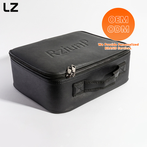 Sac de beauté LZ avec logos personnalisés, sac organisateur pour accessoires de manucure, 2 couches, poches détachables, portable, pour <span class=keywords><strong>kit</strong></span> de manucure - Product Image 4