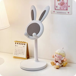 Hot Selling Cute Rabbit Telescopic <b>Desktop</b> <b>Stand</b> Folding <b>Desktop</b> Phone Holder Live Streaming Height Adjustment Phone Holder - Product Image 5