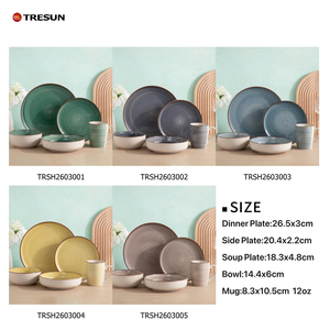 Juego de Desayuno Turco Pintado a Mano TRESUN, Plato y Taza de Porcelana, Vajillas de Porcelana, Juego de <span class=keywords><strong>Vajilla</strong></span> de Cerámica - Product Image 2