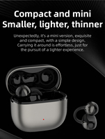 Écouteurs sans fil Q16 à clip d'oreille, commande tactile, affichage numérique, indicateur LED, conception ouverte, étanchéité IPX-4, son haute fidélité