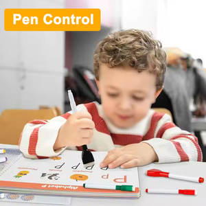 Cahier de traçage magique à rainures pour enfants, réutilisable, effaçable à sec, pour l'apprentissage de l'alphabet préscolaire - Product Image 5