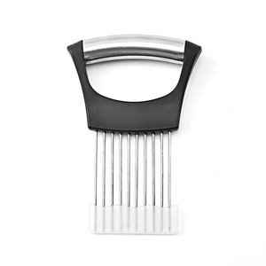 Lot de 2 supports à oignon manuels en acier inoxydable, <span class=keywords><strong>kit</strong></span> d'outils extra-larges, 16 aiguilles longues, hachoir à légumes, coupe-légumes de cuisine - Product Image 5