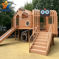 Parque Infantil de Acero Inoxidable con Temática de Búho, Tobogán de Percusión, Red de Escalada, para Campamentos, Resorts y Jardines de Infancia