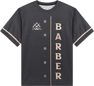 T-shirt de salon de coiffure avec LOGO personnalisé, salon de coiffure professionnel, salon de coiffure à la vieille école, uniforme de barbier, t-shirts pour hommes - Product Image 2