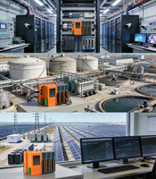 Controlador PLC OpenEmbed, Controlador Lógico Programable de Automatización Industrial con Pantalla Digital HMI, Comunicación RS485