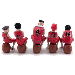 Figurines de collection de la série <span class=keywords><strong>Dunk</strong></span> Master Bucket, en PVC rouge classique, faites à la main, de style dessin animé, personnages des cinq tigres de Xiangbei - Product Image 1