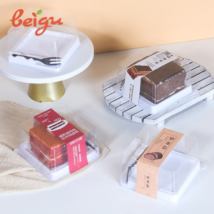 Envase Ecológico, Reciclable y Desechable para Pasteles y Pan, Personalizado, Cuadrado, de Terciopelo Rojo, Transparente, de Grado Alimenticio, en PET - Product Image 4