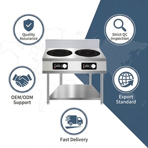 Commercial Double Burner Induction Cooker with Lower Shelf for Restaurants Food Stalls Mobile <b>Carts</b> and Equipment Dealers - Product Image 6