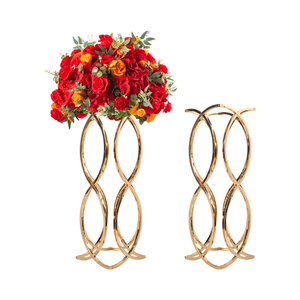 Centro de Mesa Metálico Dorado para Decoración de Pasteles en Fiestas y Eventos, Soporte para Flores - Product Image 1