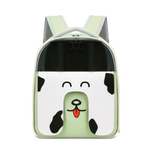 Transparent Mesh <b>Pet</b> <b>Backpack</b> <b>Carrier</b> Soft-Sided Zipper Closure Breathable Oxford Material Gray Color 5kg Capacity Square Shape - Product Image 4