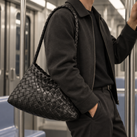 Sac à bandoulière chic pour femme, tricoté, avec fermeture éclair et fermoir, doublure en polyester, idéal pour les soirées, les trajets quotidiens et les rendez-vous galants – Nouvelle collection très prisée