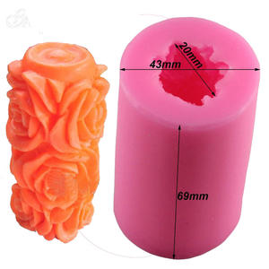 2pcs Cylinder Rose Flower Silicone Mold <strong>for</strong> Handmade Soap Bath Bomb Lotion bar Crayon Wax <strong>Plaster</strong> <strong>of</strong> <strong>Paris</strong> Rose Candle Mold - Product Image 4