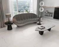 Carrelage en porcelaine émaillée douce 600x1200mm, aspect marbre moderne, finition mate, pour supermarchés et centres commerciaux