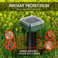 Répulsif solaire pour animaux d'extérieur, imperméable, pour pelouses, jardins, terres agricoles, protection des plantes