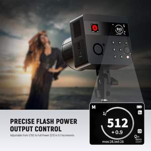 Flash de studio extérieur <span class=keywords><strong>NEEWER</strong></span> Q6 600Ws 2.4G <span class=keywords><strong>TTL</strong></span> avec contrôle par application, HSS 1/1 à 1/512 1/8000, batterie 3000mAh, lumière stroboscopique pour photographie - Product Image 3