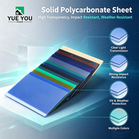 Panneaux de toiture modernes en polycarbonate solide, durables et légers pour une utilisation extérieure, garantie de 5 ans