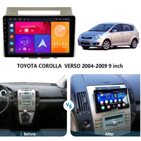 Panneau de façade de voiture de 9 pouces pour Toyota Corolla Verso 2004-2009, cadre audio, navigation GPS, kit de montage sur tableau de bord, plaque de façade, garniture, lunette