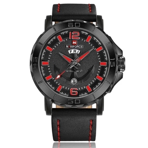 <span class=keywords><strong>NAVIFORCE</strong></span> <span class=keywords><strong>9122</strong></span>, reloj de cuarzo resistente al agua de cuero para hombre, reloj analógico Digital para hombre, reloj Masculino de lujo superior, reloj deportivo de marca - Product Image 3