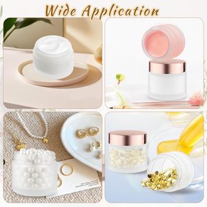 บรรจุภัณฑ์เครื่องสำอาง ขวดแก้วฝ้า ฝาเกลียว สีปรับแต่งได้ หลายขนาด พิมพ์ลายสกรีน น้ำหอมปรับอากาศ เซรั่ม ครีม - Product Image 6