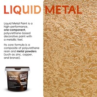 Peinture Métallique Liquide de Luxe pour Finition Murale, Idéale pour les Halls de Villas, Meubles Sur Mesure, Intérieurs de Majlis et Panneaux Artistiques de Designer