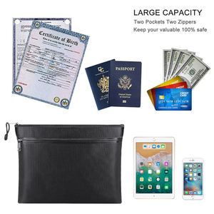 Sacs à fermeture éclair personnalisés de qualité supérieure pour l'école et le bureau, résistants au feu et à l'eau, pour documents, cartes et argent liquide - Product Image 3