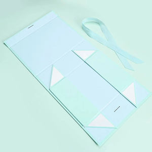 Custom Logo Luxury Foldable Magnetic Closure <strong>Book</strong> Folding Flat Pack <strong>Gift</strong> Boxes Embossed With Ribbon Custom Logo Inserts - Product Image 4